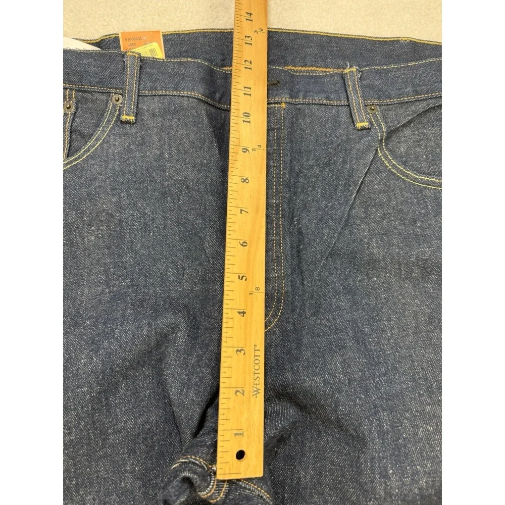 Levis 501 Jeans Men 44x30 Big Blue Straight Leg Button Fly Distressed Denim NWT